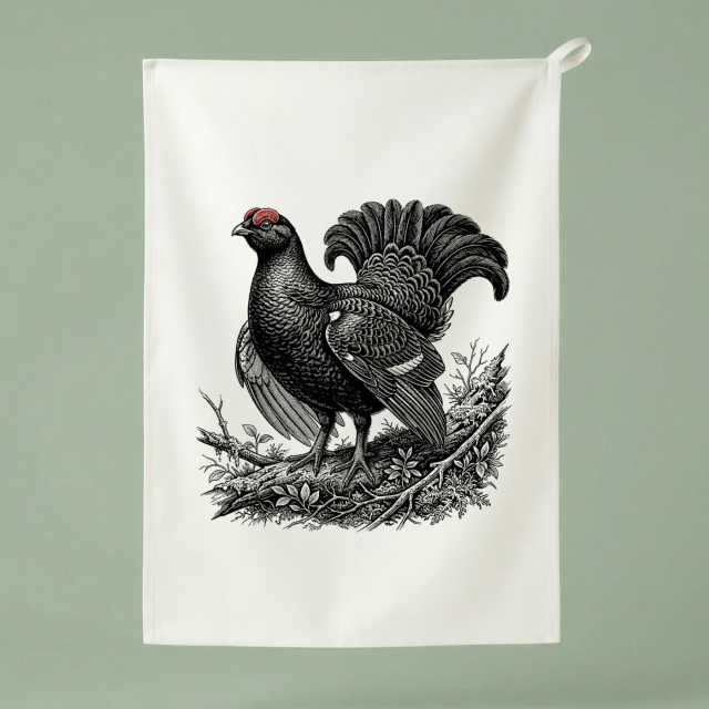 Black Grouse - Kitchen Towel 50x70 cm