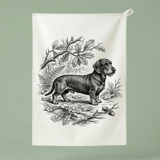 Wirehaired Dachshund - Kitchen Towel 50x70 cm