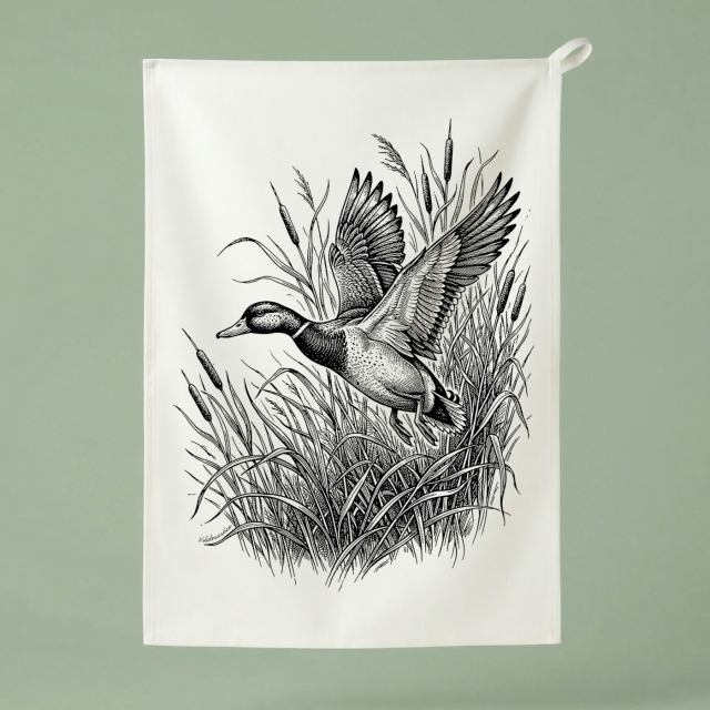 Gräsand drake - Kökshandduk 50x70 cm