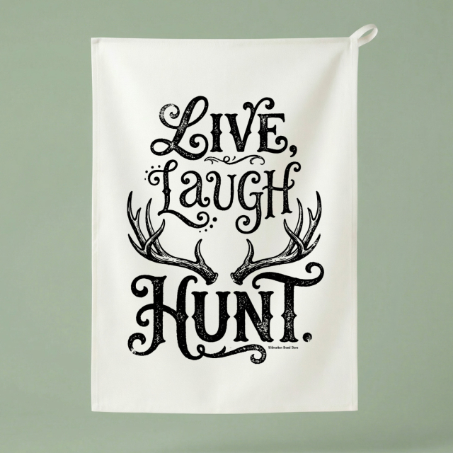 Live, Laugh, Hunt - Küchentuch 50x70 cm