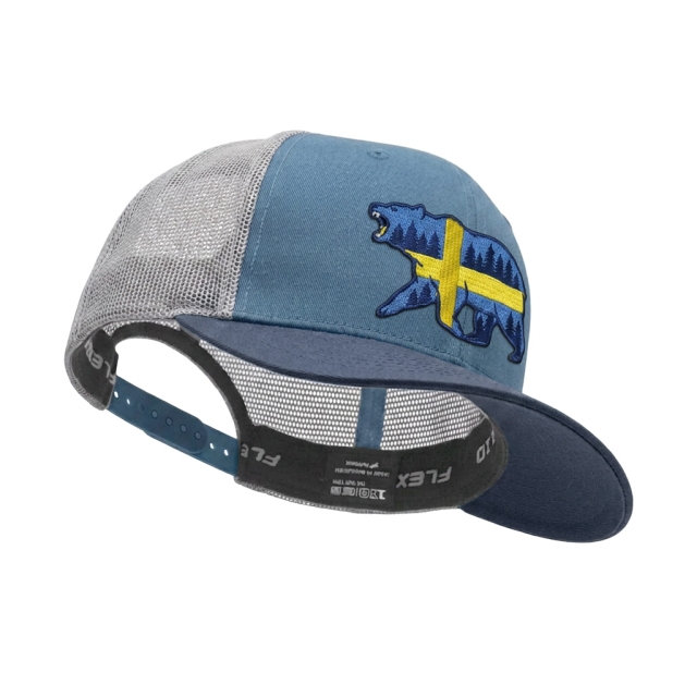 Schweden Bär Flexfit 110 Blue