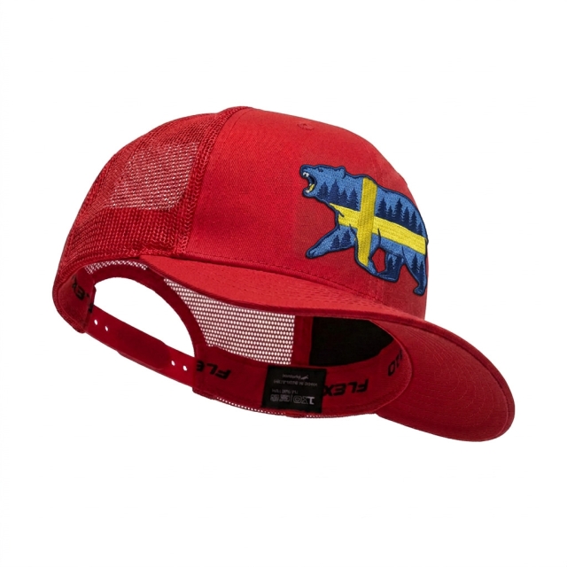 Schweden Bär Flexfit 110 Red