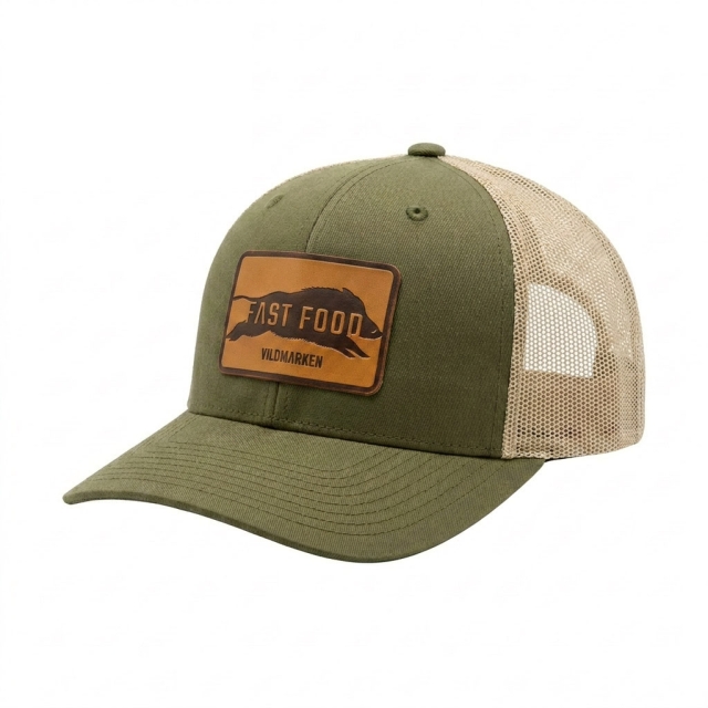 Fast Food Leather Patch Classic Snapback Green