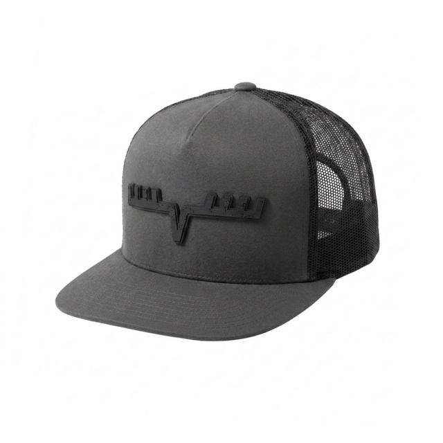Eight Pointer PVC Black Logo Classic Snapback Grey Flat