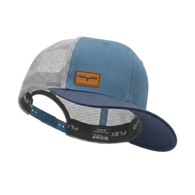 Eight Pointer leather patch Flexfit 110 Blue