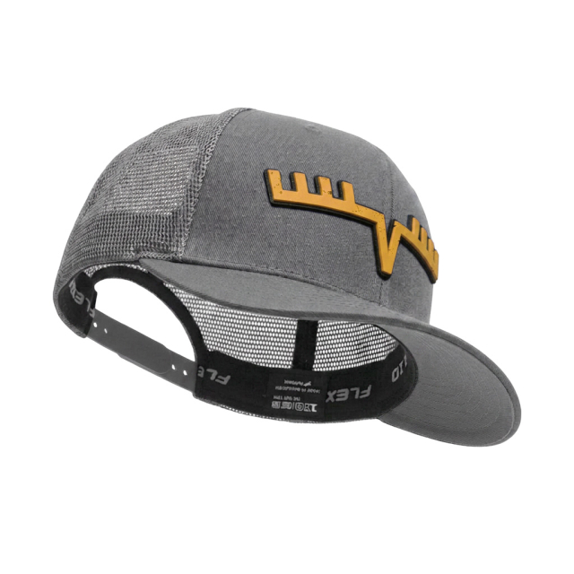 Eight Pointer PVC Yellow Logo Flexfit 110 Grey