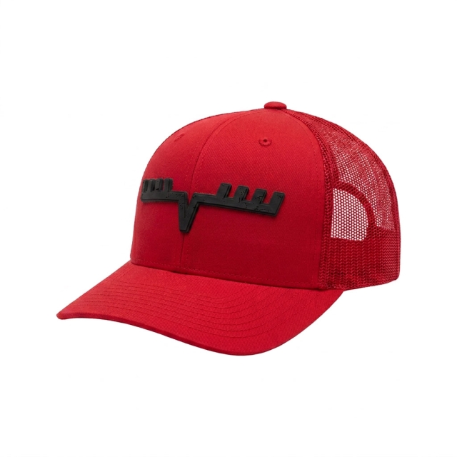 Eight Pointer PVC Black Logo Flexfit 110 Red