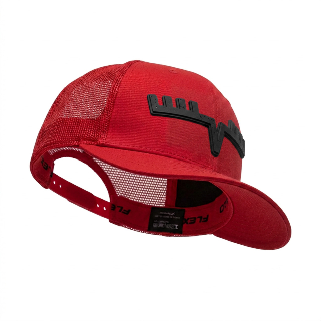 Eight Pointer PVC Black Logo Flexfit 110 Red