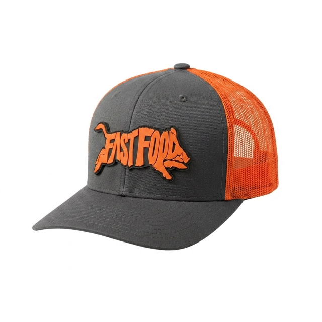 Fast Food PVC Patch Classic Snapback Orange 2-tone