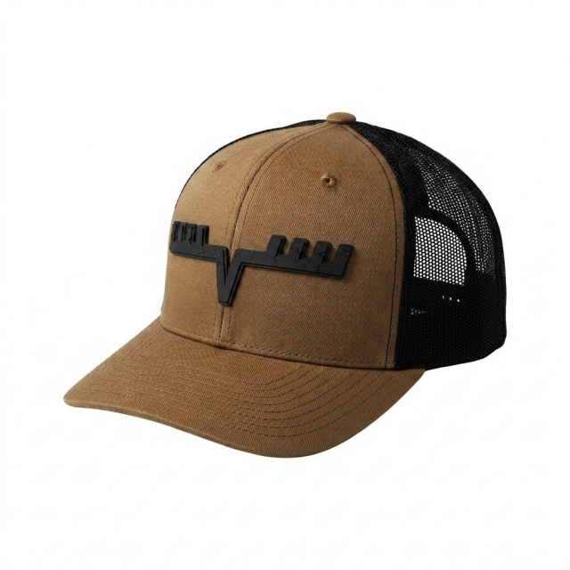 Eight Pointer PVC Black Logo Classic Snapback Brown