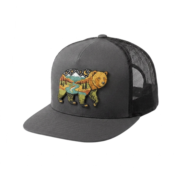 Bear Contry Classic Snapback Grey Flat