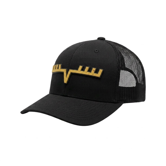 Eight Pointer PVC Yellow Logo Classic Snapback Black