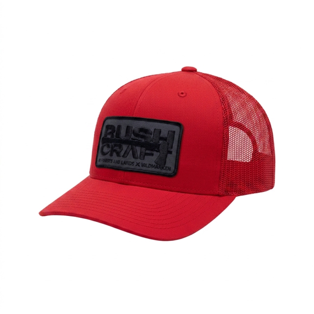 Bushcraft Black/Grey Classic Snapback Red