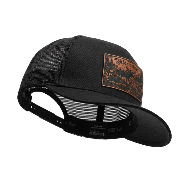 Vildmarken Vintage Leather Patch Flexfit 110 Black