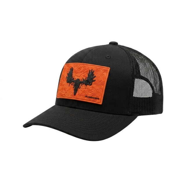 Orange Moose Skull Classic Snapback Black