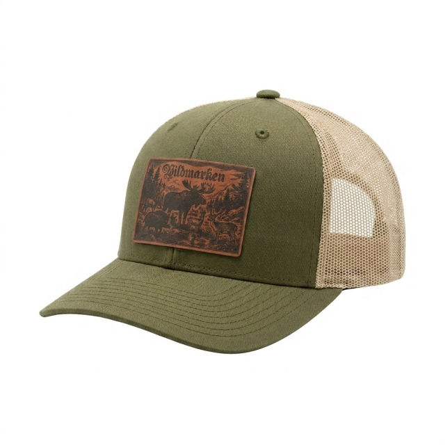 Vildmarken Leather Patch Classic Snapback Green