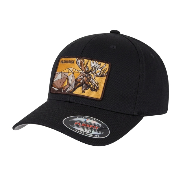Geometric Moose Flexfit Black