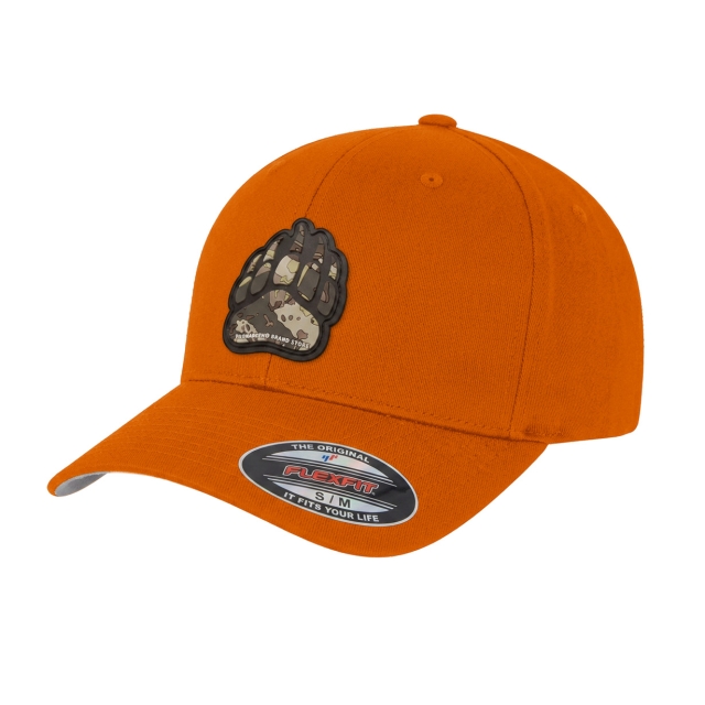 Camo Bear Paw Flexfit Orange