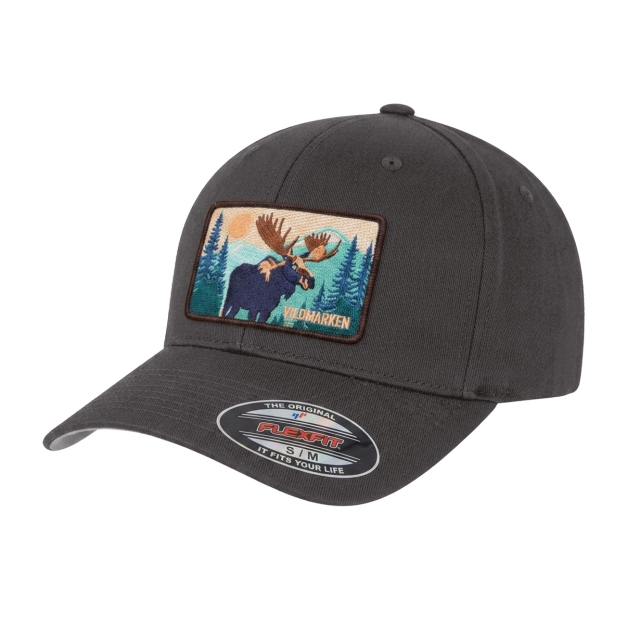 Retro Moose Patch Flexfit Dark Grey