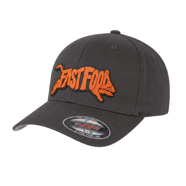 Fast Food PVC Patch Flexfit Dark Grey