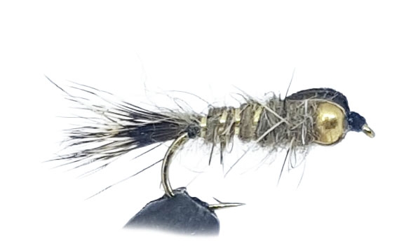 Gold Head Long Shank Nymphs Hares Ear Natural #10 (12p)